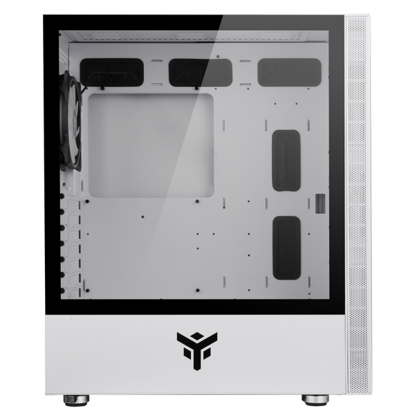 ITEK CASE VERTIBRA S210W - GAMING MIDDLE TOWER, 12CM ARGB FAN, 2XUSB3, SIDE PANEL TEMP GLASS, WHITE