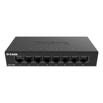 D-Link DGS-108GL Non gestito Gigabit Ethernet (10/100/1000) Nero