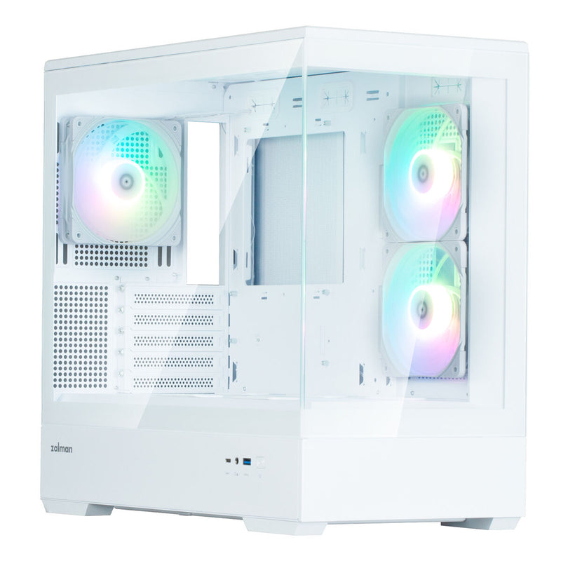 Case computer desktop ATX Zalman P30 V2 Bianco
