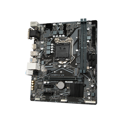 Scheda madre Gigabyte H410M H V2 - Supporto processori Intel Socket 1200 10a Gen Intel Core, Pentium Gold and Celeron - Ram 2x DDR4 2933/2133 Mhz - Vga, Hdmi - 4x Usb3.2 / 6x Usb2.0 - GLan - Aud
