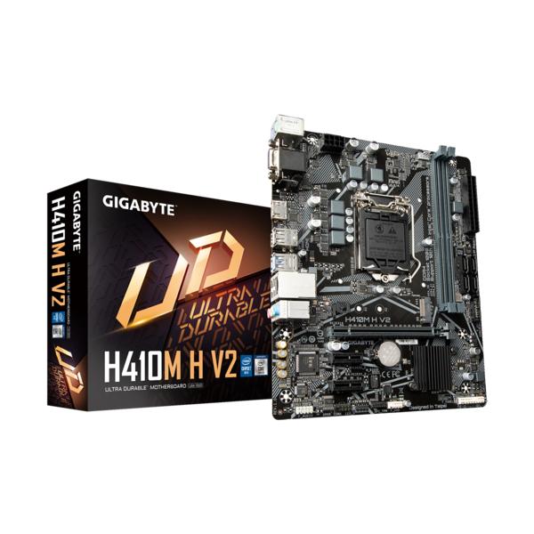 Scheda madre Gigabyte H410M H V2 - Supporto processori Intel Socket 1200 10a Gen Intel Core, Pentium Gold and Celeron - Ram 2x DDR4 2933/2133 Mhz - Vga, Hdmi - 4x Usb3.2 / 6x Usb2.0 - GLan - Aud