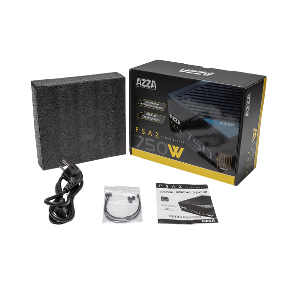 Azza PSAZ-750W alimentatore per computer 20+4 pin ATX ATX Nero (Netzteil AZZA 750W PSAZ 120mm black [8)