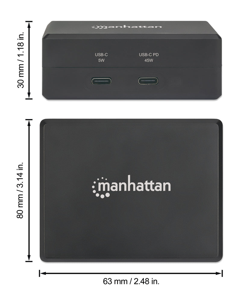 Hub USB-C con funzione di ricarica Power Delivery 45W