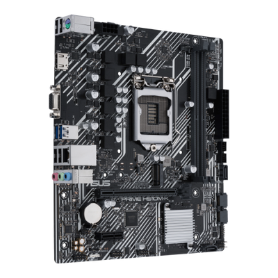 Scheda madre Asus PRIME H510M-K - Supporto processori Intel Socket 1200 10a/11a Gen Intel Core, Pentium Gold and Celeron - Ram 2x DDR4 2933/2133 Mhz - Vga, Hdmi - 6x Usb3.2 / 2x Usb2.0 - GLan -