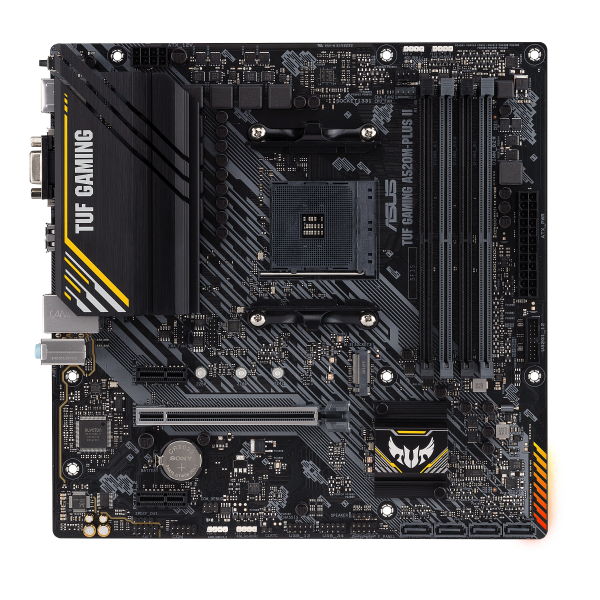 ASUS TUF GAMING A520M-PLUS II - scheda madre - micro ATX - Socket AM4 - Chipset AMD A520 - USB 3.2 Gen 1 - Gigabit LAN - grafica integrata (CPU richiesta)