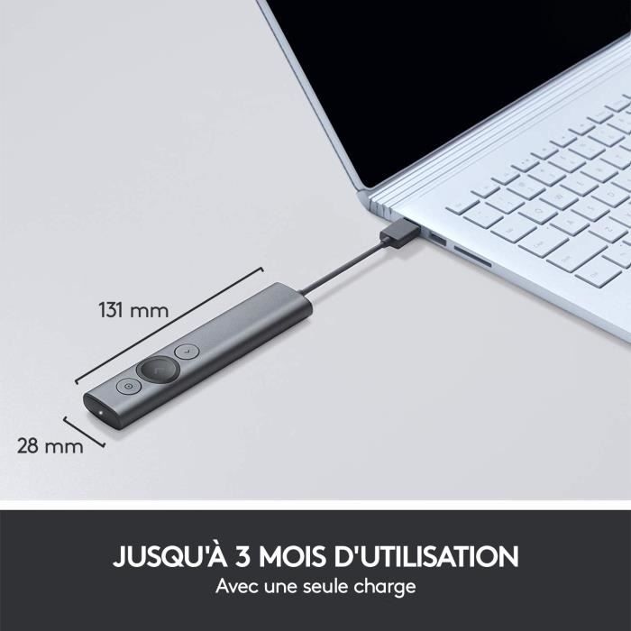 LOGITECH SPOTLIGHT Puntatore PRESENTER Grigio