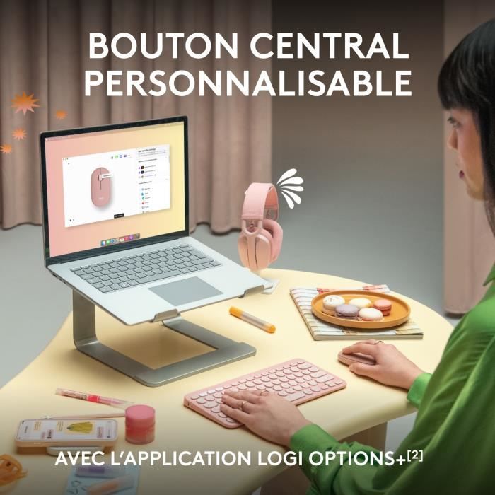 LOGITECH - Mouse wireless - Pebble Mouse 2 M350s - Grafite - (910-007015)