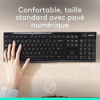 Tastiera wireless LOGITECH K270 - Azerty - PC / Mac - Nera