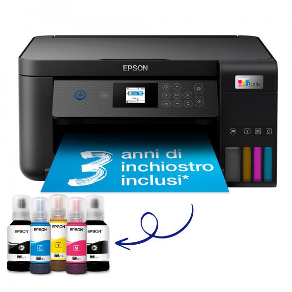 Stampante Multifunzione Epson EcoTank ET-2850 - Ink-jet A4 - Serbatoi Flaconi Alta Capacita&
