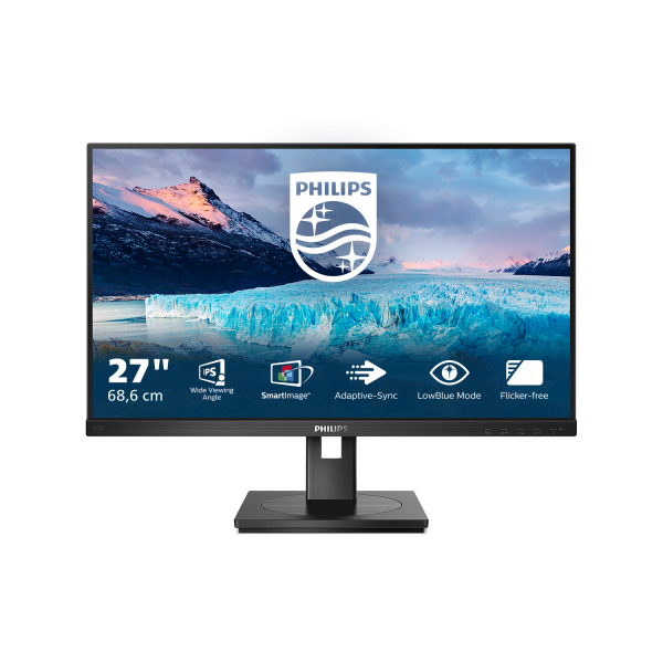 PHILIPS MONITOR 27 LED IPS 16:9 FHD 4MS 250 CDMPIV, PIVOT, VGA/DVI/HDMI/DP, MULTIMEDIALE