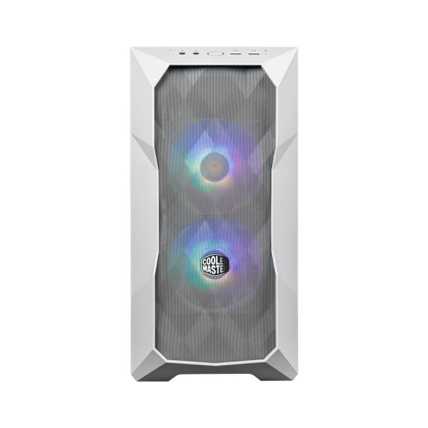 "Case MasterBox TD300 Mesh White- 2USB3.2-2xCombo 2.5""/3.5""-2x2.5""-2x120mm SickleFlow PWM ARGB Front Fans-ARGB/PWM Hub-NO PSU"