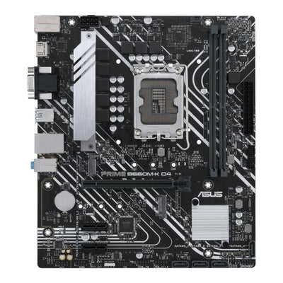 Scheda madre Asus PRIME B660M-K D4 - Supporto processori Intel Socket 1700 12th e 13th Gen Intel Core, Pentium Gold and Celeron - Ram 2x DDR4 - Hdmi, Vga - RAID 0,1,5,10 - 8x Usb3.2 / 6x Usb2.0