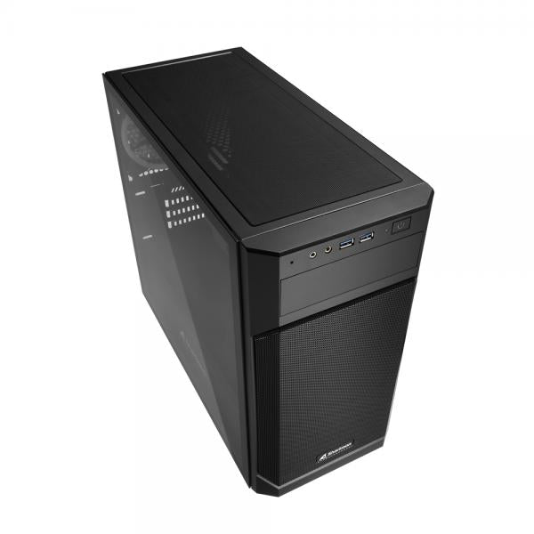 SHARKOON CASE MICRO-ATX 2XUSB 3.0, VETRO TEMPERATO, 2X120MM FAN FRONT, 1X120MM FAN REAR, 4 SLOT ESPA