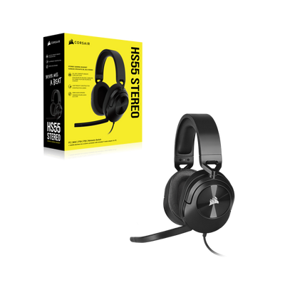 Cuffie da gioco CORSAIR HS55 STEREO - Carbonio, comode e di qualità del suono