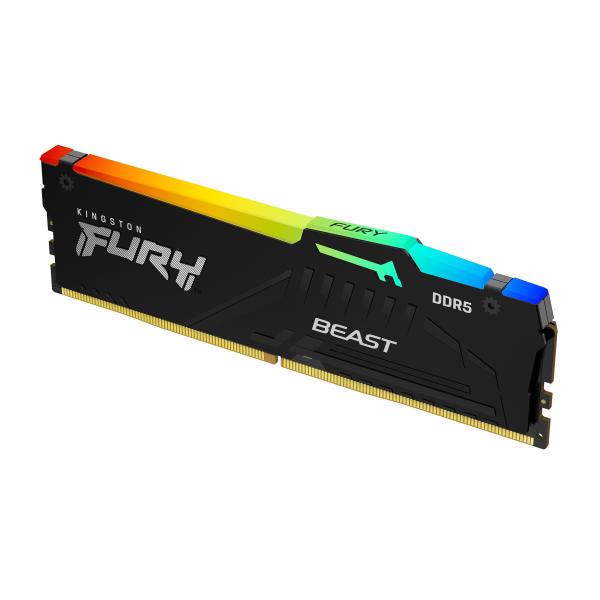 Kingston Technology FURY Beast 16GB 5200MT/s DDR5 CL40 DIMM RGB (16GB DDR5 5200MTS CL40 RGB XMP)