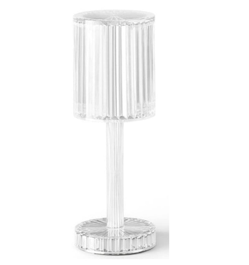Lampada Tavolo Touch Senza Fili Effetto Cristallo Acrilico Abatjour