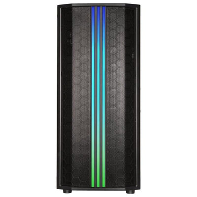 Case PC - BITFENIX - Sabre Mesh FRGB - Medium Tower - ATX - Nero - Frontale in vetro temperato e Mesh