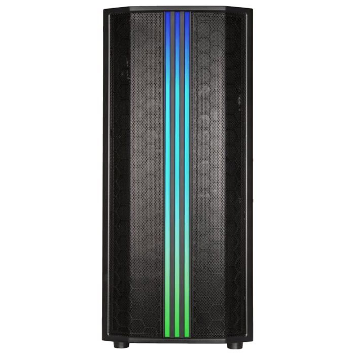 Case PC - BITFENIX - Sabre Mesh FRGB - Medium Tower - ATX - Nero - Frontale in vetro temperato e Mesh