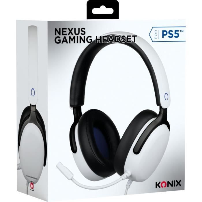 Cuffie da gioco over-ear - KONIX - Nexus PS5 - Altoparlanti da 40 mm - Microfono integrato - Cavo da 1,5 m
