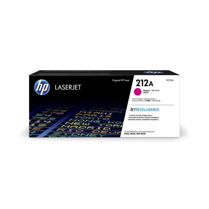 Cartuccia toner magenta originale HP 212A (W2123A) per HP Color LaserJet Enterprise M555 / M554 / M578