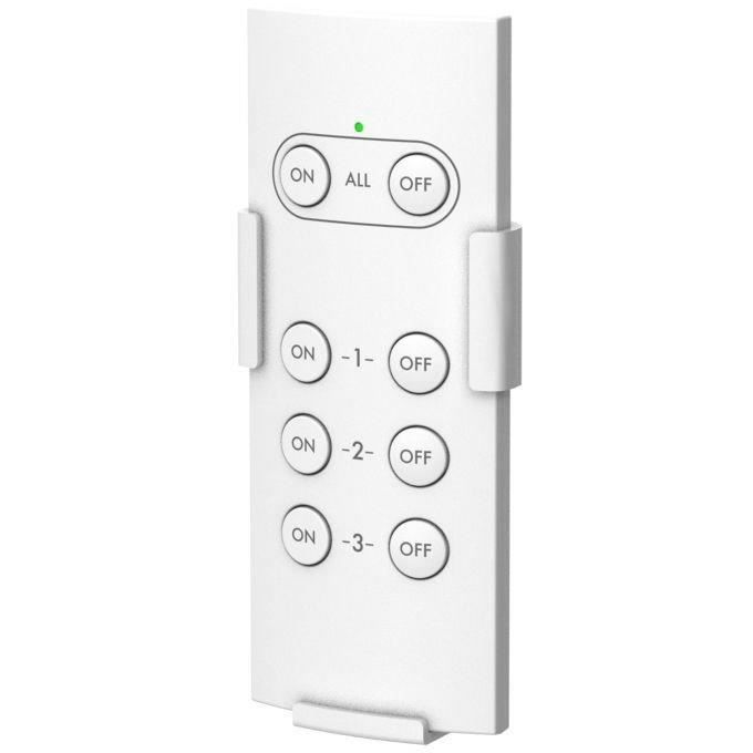 Confezione da 2 prese telecomandate per uso esterno + telecomando - GAO - 230 V - Nero