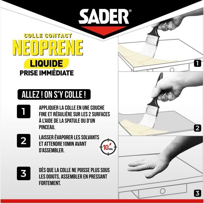 SADER Scatola in metallo liquido a contatto liquido in neoprene - 250 ml