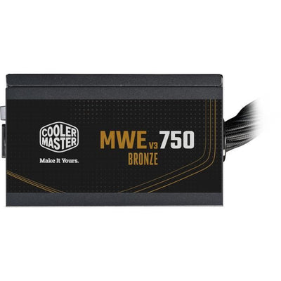 COOLER MASTER MWE Bronze 750W V2 - Alimentazione 750W - 230V (Certificato 80 Plus Bronze 5 anni di garanzia) Cavi piatti neri