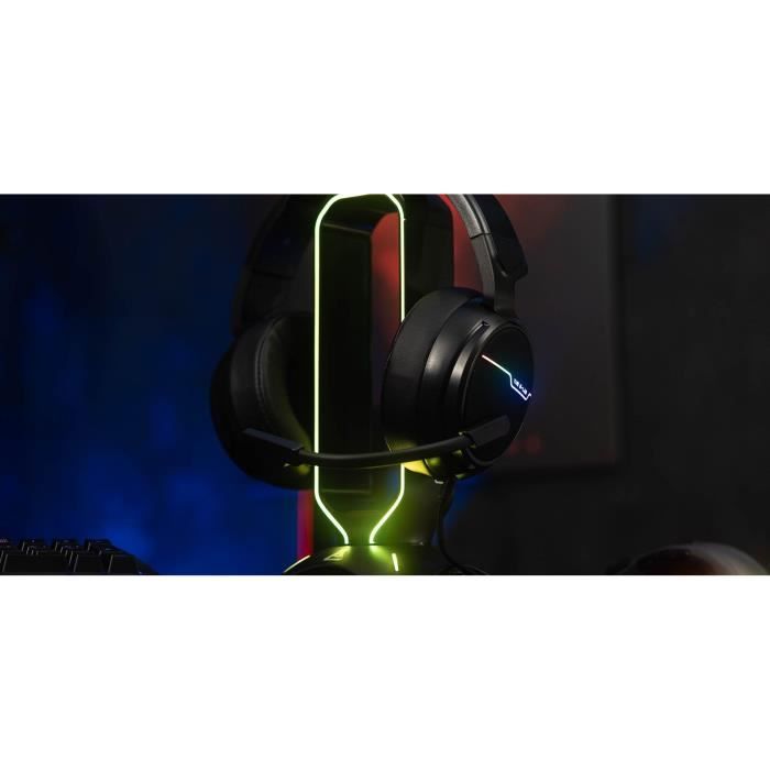 THE G-LAB Supporto universale per cuffie da gioco RGB con 2 porte USB