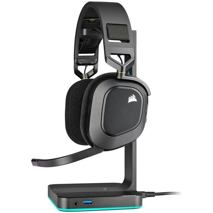 Casco wireless Corsair HS80 RGB-Carbon (CA-9011235-EU)