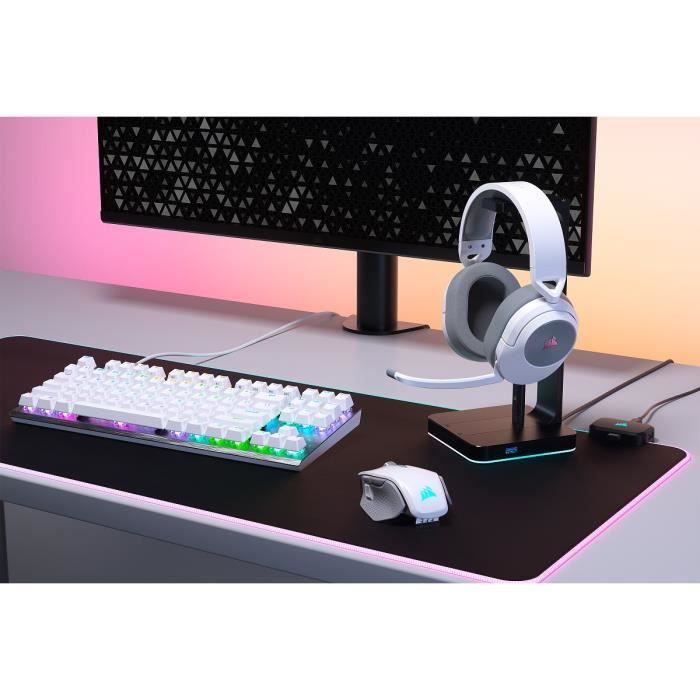 Casco da gioco - Corsair - HS55 Wireless - Surround Dolby Audio 7.1 - Wireless - White - (CA -9011281 -EU)
