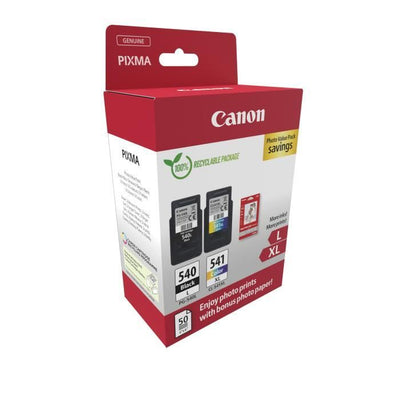 Confezione da 2 cartucce d'inchiostro + pack carta fotografica - CANON - PG-540L Nero + CL-541XL Colore - Alta resa