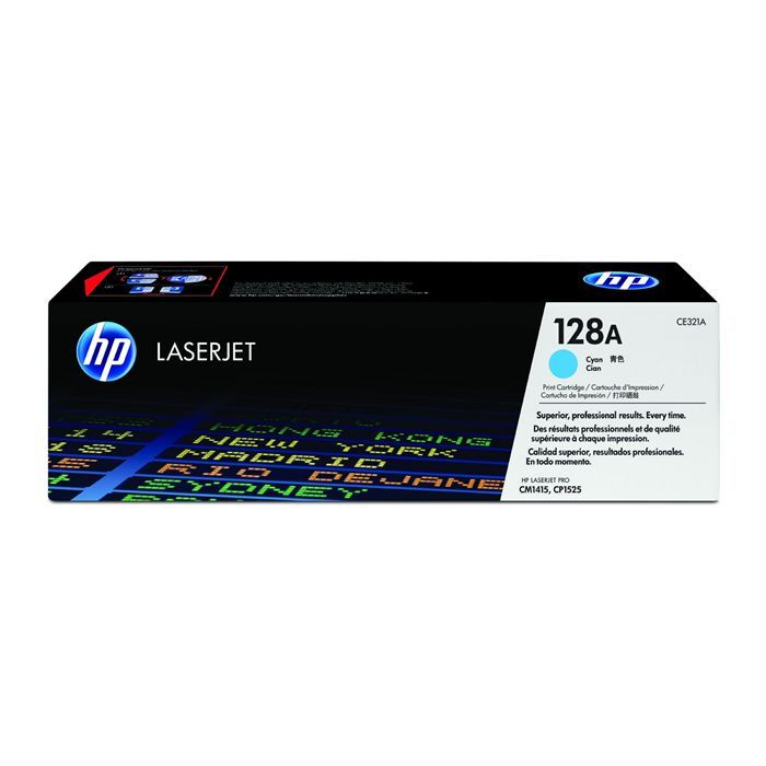 Cartuccia toner ciano HP 128A (CE321A) per stampanti HP Color LaserJet CP1525/CM1415MFP