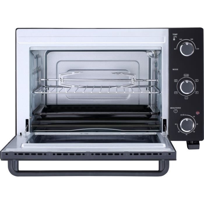 CONTINENTAL EDISON CEMF35B4 - Miniforno elettrico 35L nero - 1500W - Girarrosto, Convezione naturale