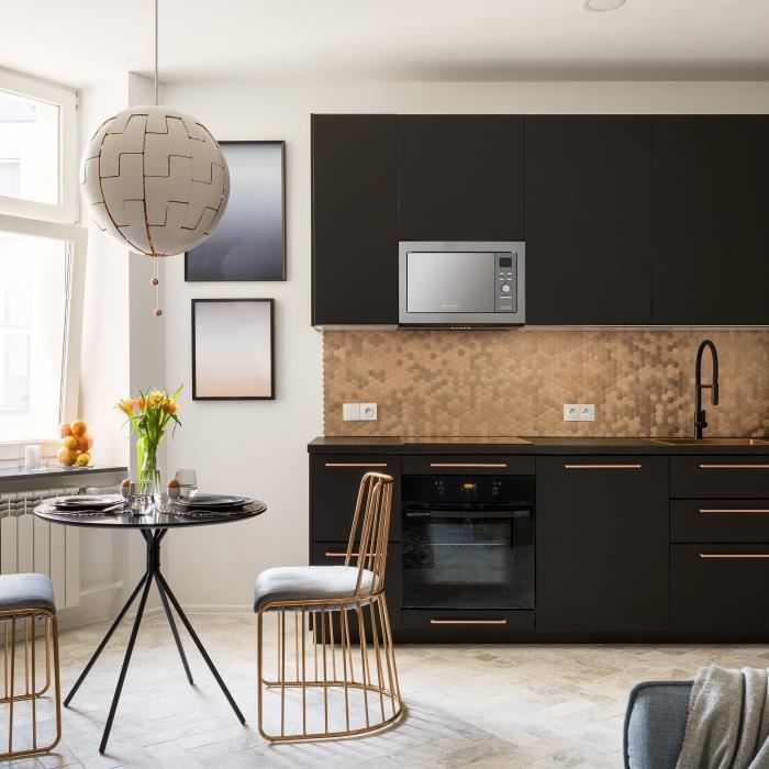 CONTINENTAL EDISON CEMO25GE2 Grill microonde da incasso Nero L59,5 x H38,8 x P40 cm 25L