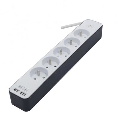 Block 5 detiene 1,5 m grigio USB