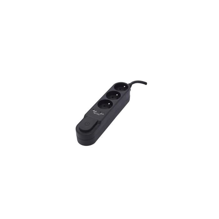 Blocco 3 preso 1,5 m, USB nero