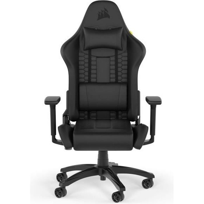 Corsair - sedia da ufficio - poltrona da gioco - TC100 rilassato - simile - ergonomico - braccioli regolabili - nero - (CF -9010050 -ww)