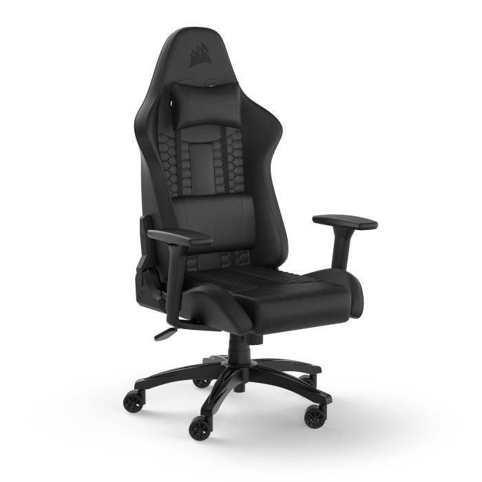 Corsair - sedia da ufficio - poltrona da gioco - TC100 rilassato - simile - ergonomico - braccioli regolabili - nero - (CF -9010050 -ww)
