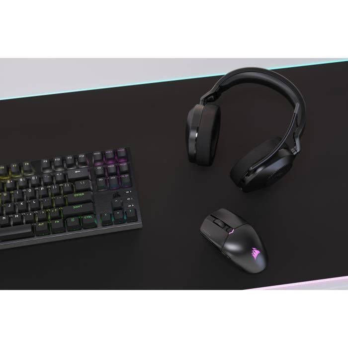 Cuffie da gioco wireless - CORSAIR - HS65 Wireless V2 - Carbonio