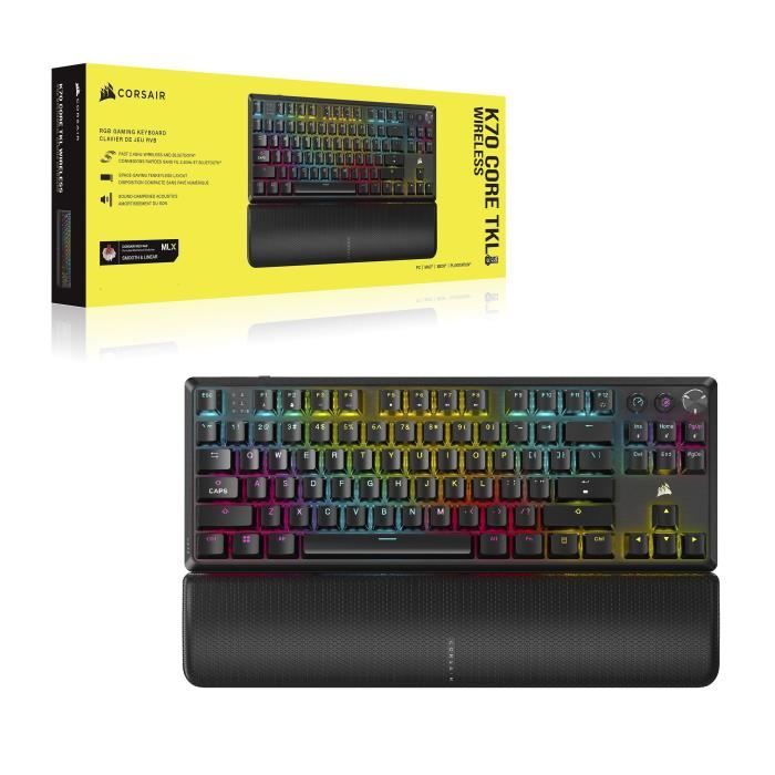 Tastiera da gioco - CORSAIR - K70 Pro TKL - Interruttori MGX Hyperdrive - Retroilluminazione RGB - AZERTY