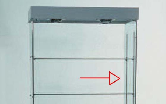 Cremagliera doppia per regolazione ed aggiunta piani, per vetrina h180-220