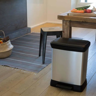 Pattumiera a pedale CURVER Duo Déco 10 + 18 L - 39x29x50,5 cm