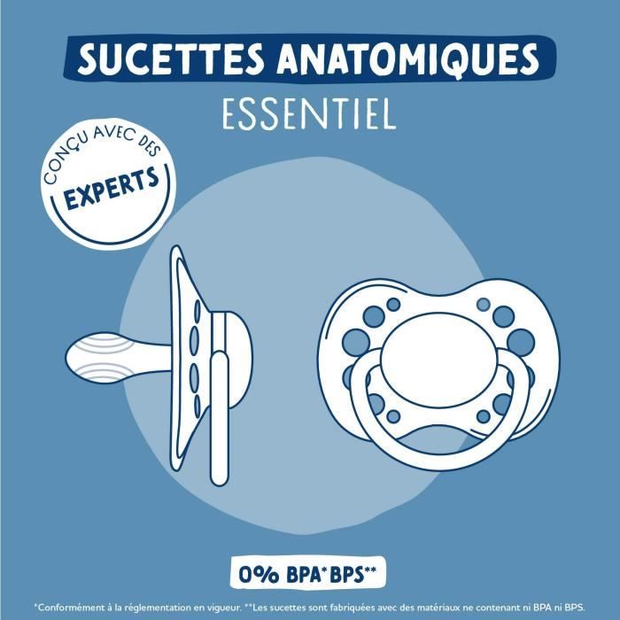 2 Ciucci anatomici - DODIE - A109 EDL - +18 mesi - Mathilde Cabanas Blu