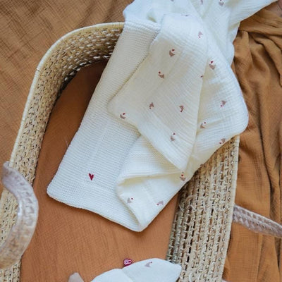 Coperta double face - DOMIVA - Maternity Love - 75 x 100 cm - Maglia grossa e mussola