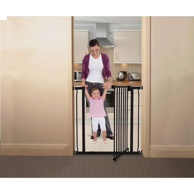 DREAMBABY Cancelletto di sicurezza Extra High LIBERTY - A pressione - L 75/81 x H 93 cm - Nero