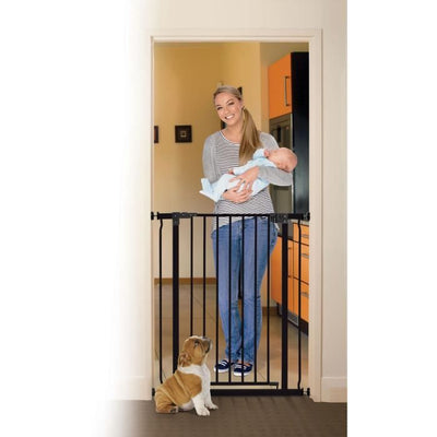 DREAMBABY Cancelletto di sicurezza Extra High LIBERTY - A pressione - L 75/81 x H 93 cm - Nero