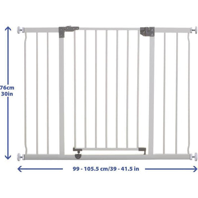 DREAMBABY Cancelletto di sicurezza Extra large LIBERTY - A pressione - L 99/105.5 x H 75 cm - Bianco