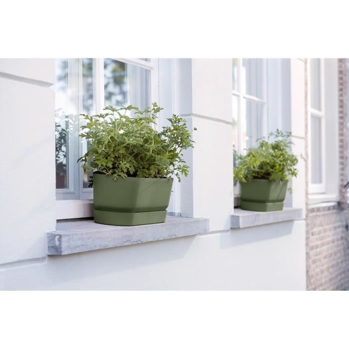 Greenville Oval piantatrice - Plastica - 50 - NERO