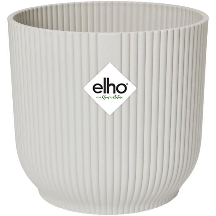 Vaso da fiori ELHO Vibes Fold Round 30 - Bianco -  30 x H 27 cm - interno - 100% riciclato