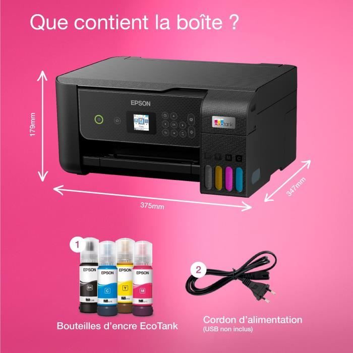 Stampante multifunzione A4 - EPSON - Ecotank ET-2870 - Wi-Fi - Serbatoi d&